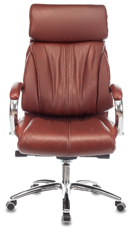Кресло руководителя Бюрократ T-9904NSL коричневый Lincoln 221 эко.кожа крестовина металл хром