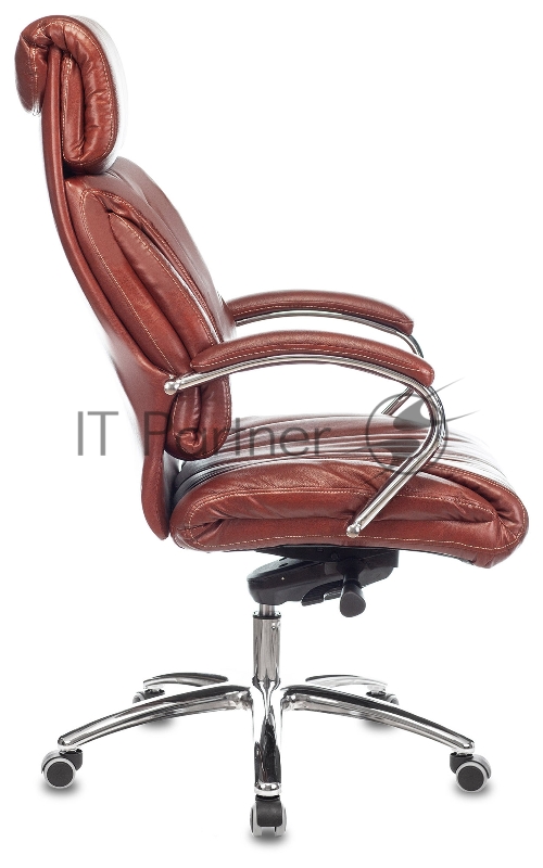 Кресло руководителя Бюрократ T-9904NSL коричневый Lincoln 221 эко.кожа крестовина металл хром