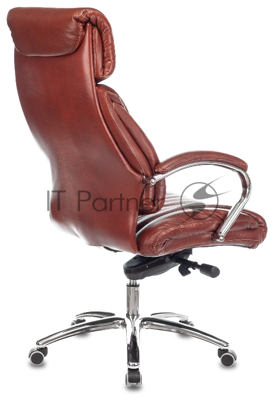 Кресло руководителя Бюрократ T-9904NSL коричневый Lincoln 221 эко.кожа крестовина металл хром
