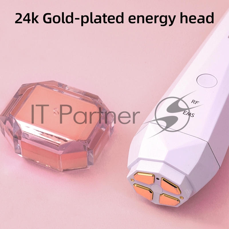 Косметологический аппарат для подтяжки лица FitTop L-Thermage, RF/EMS лифтинг, розовый