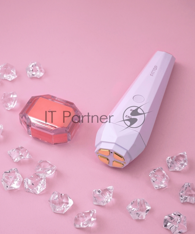 Косметологический аппарат для подтяжки лица FitTop L-Thermage, RF/EMS лифтинг, розовый