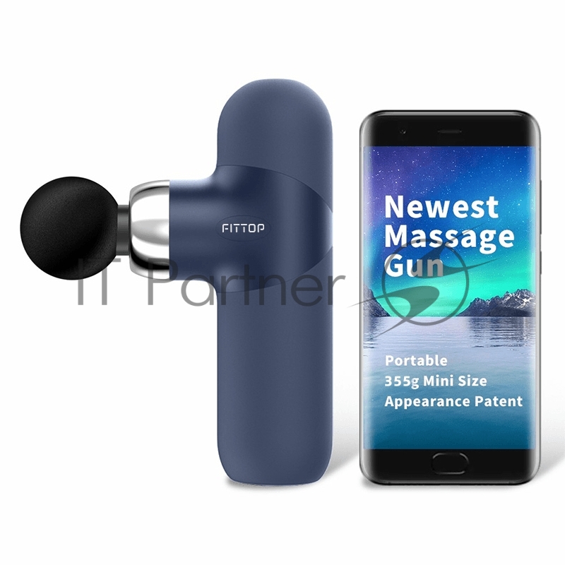 Перкуссионный массажер FitTop SuperHit Mini II, синий
