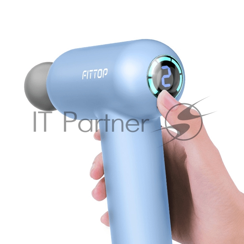 Перкуссионный массажер FitTop SuperHit Mini, голубой