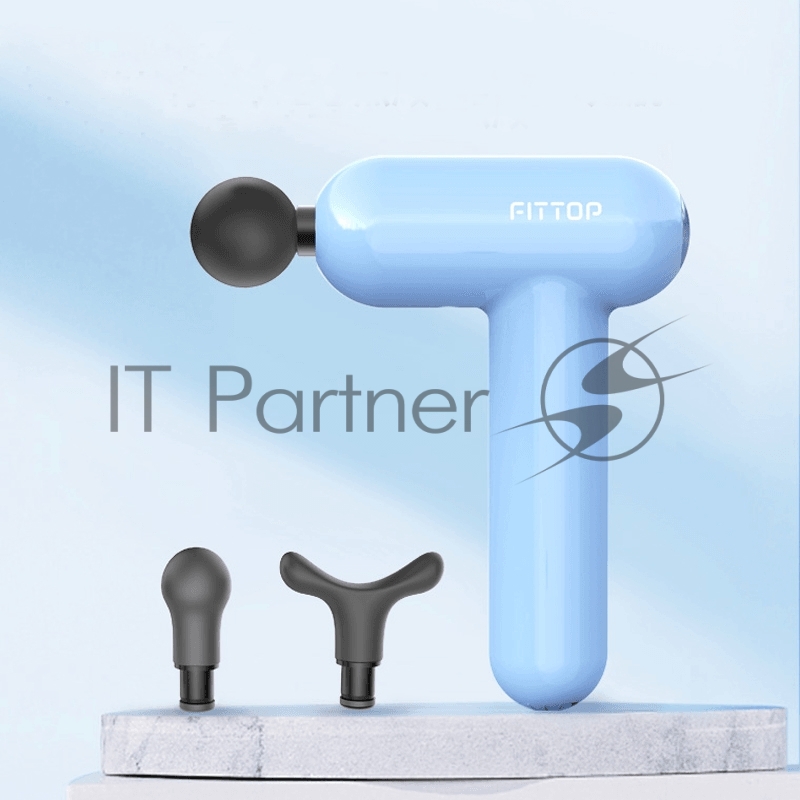 Перкуссионный массажер FitTop SuperHit Mini, голубой