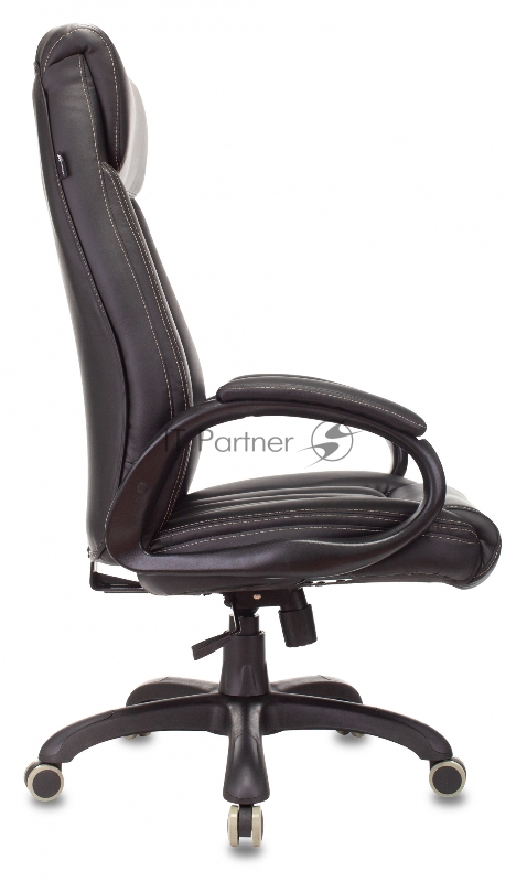 Кресло руководителя Бюрократ T-9922N черный Leather Venge Black эко.кожа крестовина пластик