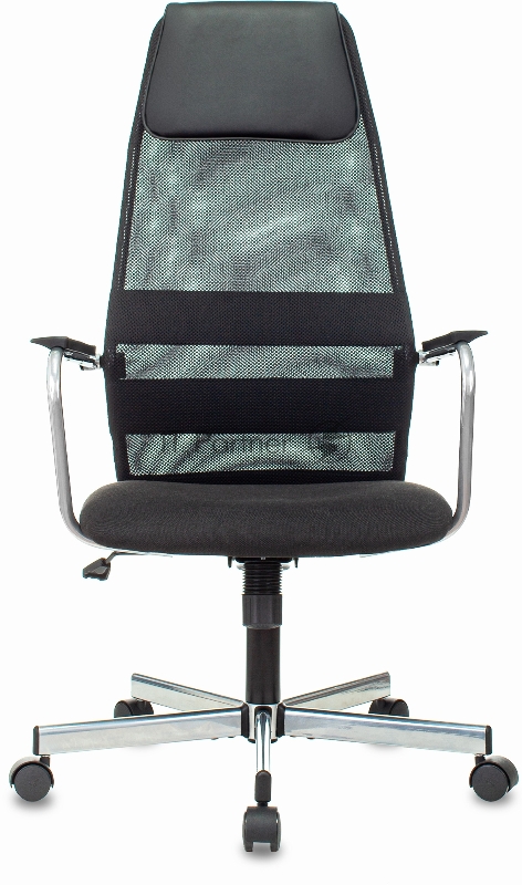 Кресло Бюрократ KB-5M черный TW-01 3C11 сетка/ткань с подголов. крестовина металл хром