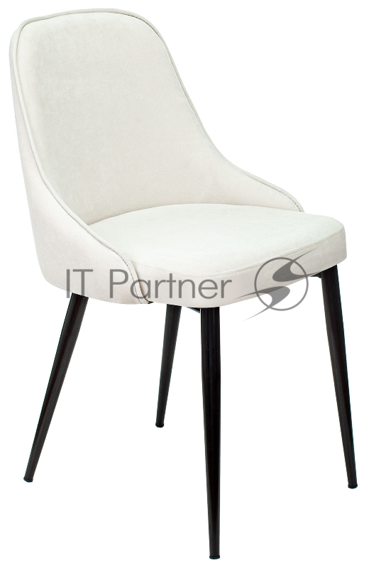 Стул для кухни Бюрократ KF-5_2 комплект 2шт молочный Velvet 20 металл черный на ножках (KF-5/VELV20_2)