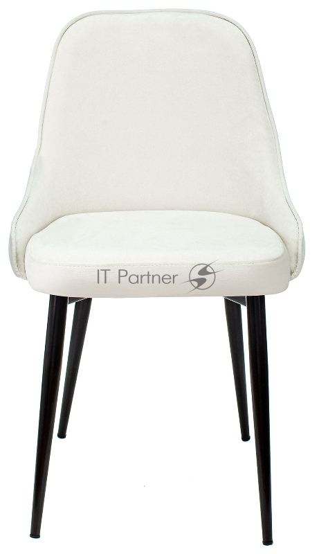 Стул для кухни Бюрократ KF-5_2 комплект 2шт молочный Velvet 20 металл черный на ножках (KF-5/VELV20_2)