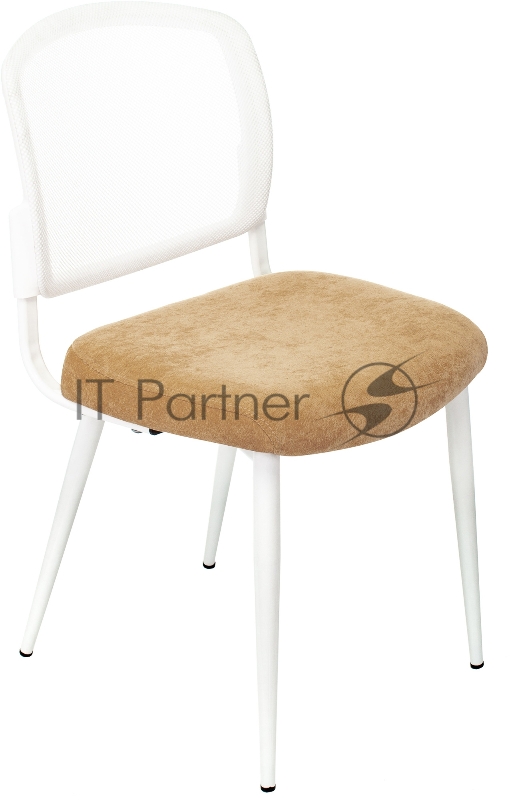 Стул для кухни Бюрократ KF-8W_2 комплект 2шт горчичный металл белый на ножках (KF-8W/MUST_2)