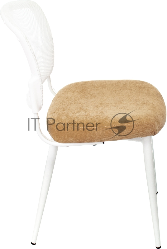 Стул для кухни Бюрократ KF-8W_2 комплект 2шт горчичный металл белый на ножках (KF-8W/MUST_2)