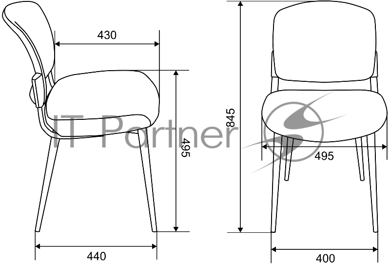 Стул для кухни Бюрократ KF-8W_2 комплект 2шт горчичный металл белый на ножках (KF-8W/MUST_2)