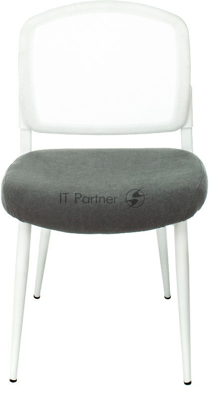 Стул для кухни Бюрократ KF-8W_2 комплект 2шт серый металл белый на ножках (KF-8W/GREY_2)