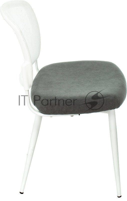 Стул для кухни Бюрократ KF-8W_2 комплект 2шт серый металл белый на ножках (KF-8W/GREY_2)