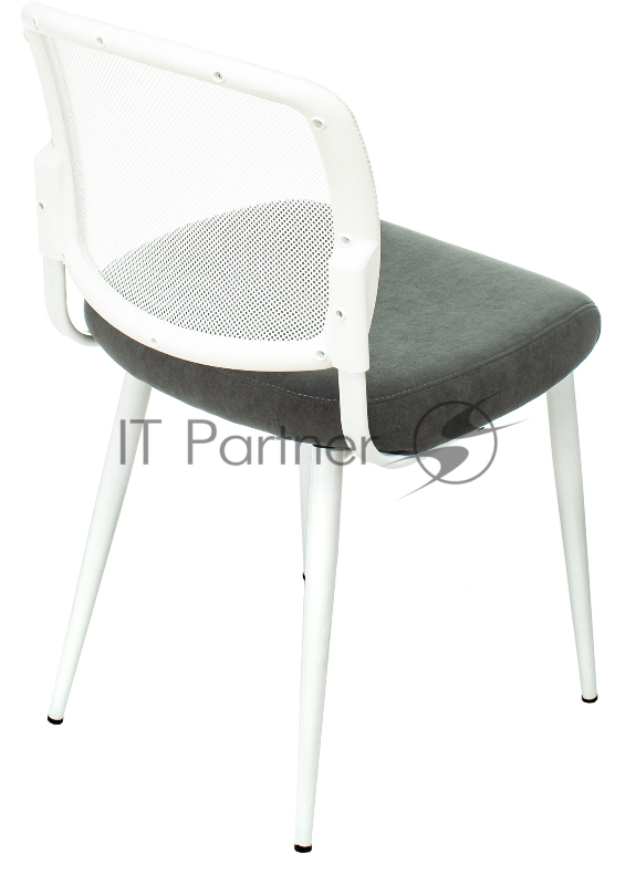 Стул для кухни Бюрократ KF-8W_2 комплект 2шт серый металл белый на ножках (KF-8W/GREY_2)