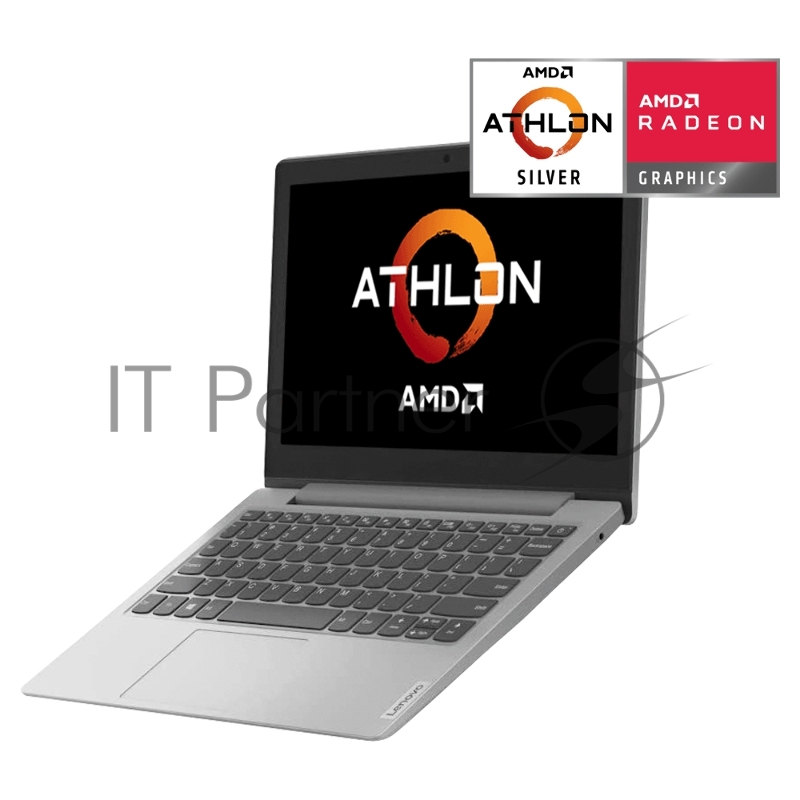 Ноутбук Lenovo IdeaPad 1 11ADA05 11.6 HD (1366x768)/AMD Athlon 3050e 1.40GHz Dual/4GB/64GB eMMC/Integrated/WiFi/BT5.0/HD Web Camera/microSD/7,3 h/1,2 kg/W10/1Y/PLATINUM GREY