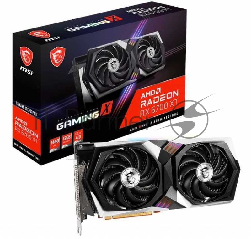 Видеокарта MSI PCI-E 4.0 RX 6700 XT GAMING X 12G AMD Radeon RX 6700XT 12288Mb 192 GDDR6 2514/16000 HDMIx1 DPx3 HDCP Ret
