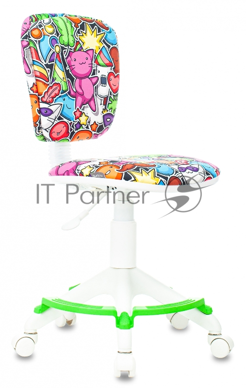 Кресло детское Бюрократ CH-W204/F мультиколор маскарад крестовина пластик подст.для ног пластик белый