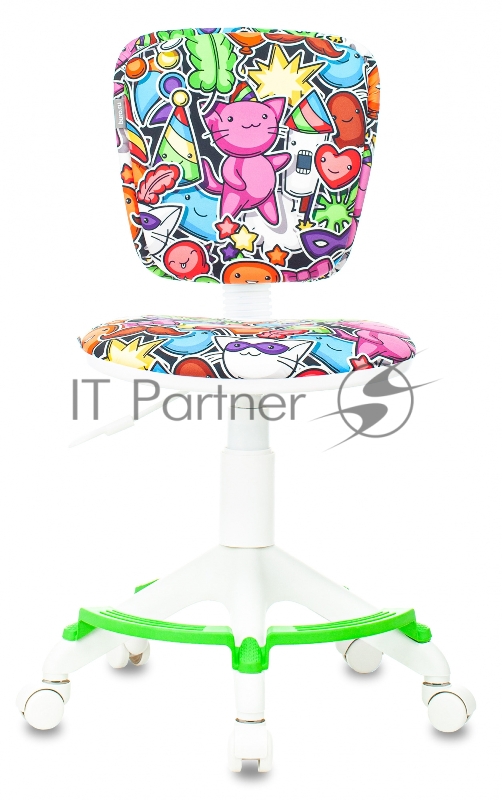 Кресло детское Бюрократ CH-W204/F мультиколор маскарад крестовина пластик подст.для ног пластик белый