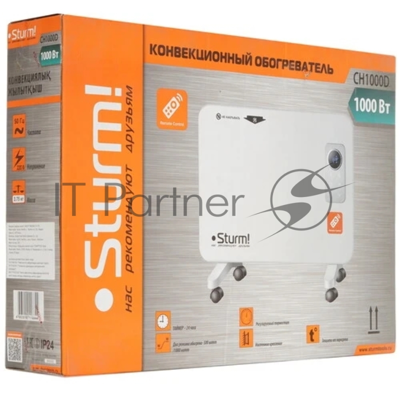 Конвекторный обогреватель, 2 реж,дист.управл.дисплей,термос CH1000D