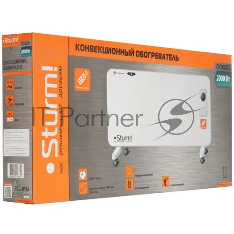 Конвекторный обогреватель, 2 реж,дист.управл.дисплей,термос CH2000D