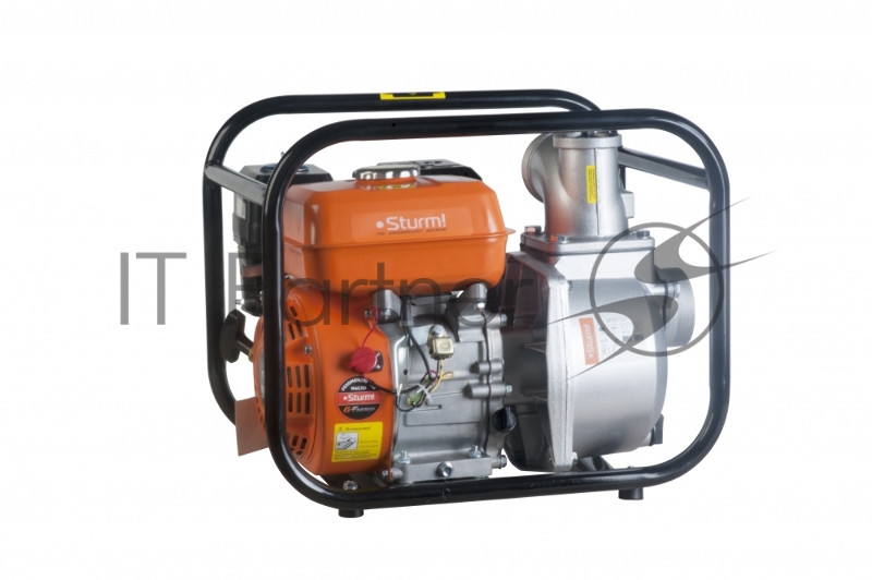 Бензиновая мотопомпа 7лс, 4-х тактн,1000л/мин,ЧИСТАЯ, напор 34м,бак 3,3л, d=80мм,Sturm! BP87101