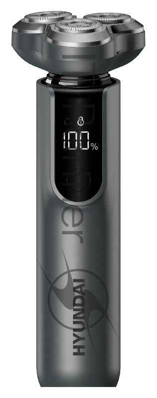 Бритва роторная Hyundai H-SH8080 реж.эл.:3 питан.:аккум. серебристый