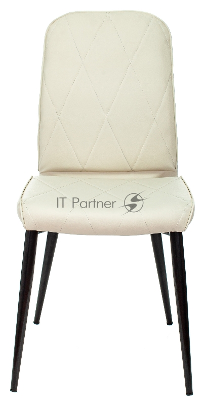 Стул для кухни Бюрократ KF-3 эко.кожа слоновая кость Orion-10 металл черный на ножках (KF-3/OR-10)