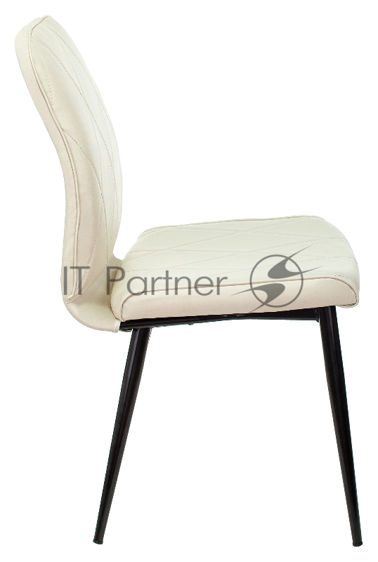 Стул для кухни Бюрократ KF-3 эко.кожа слоновая кость Orion-10 металл черный на ножках (KF-3/OR-10)