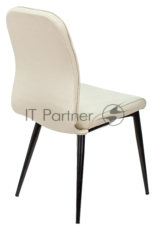 Стул для кухни Бюрократ KF-3 эко.кожа слоновая кость Orion-10 металл черный на ножках (KF-3/OR-10)