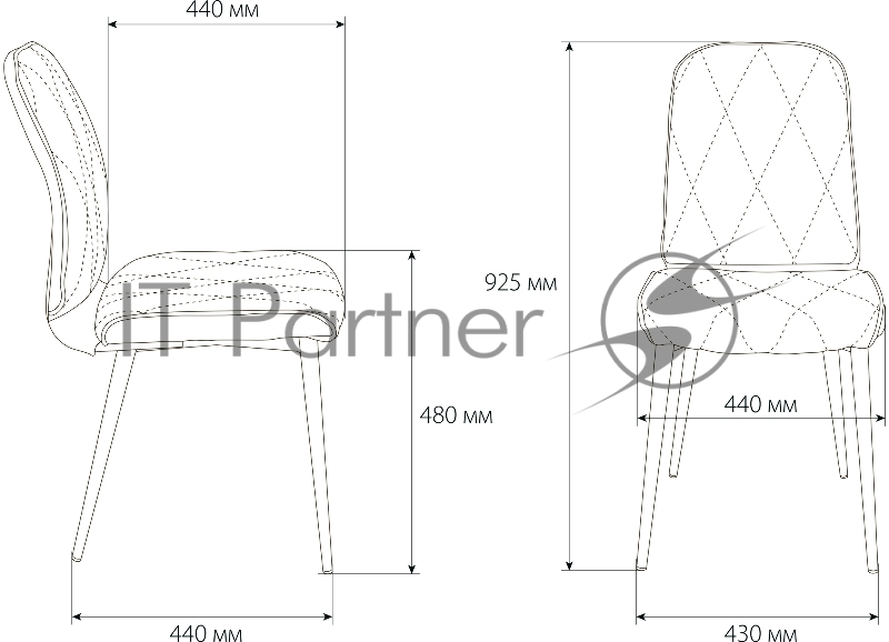 Стул для кухни Бюрократ KF-3 эко.кожа слоновая кость Orion-10 металл черный на ножках (KF-3/OR-10)