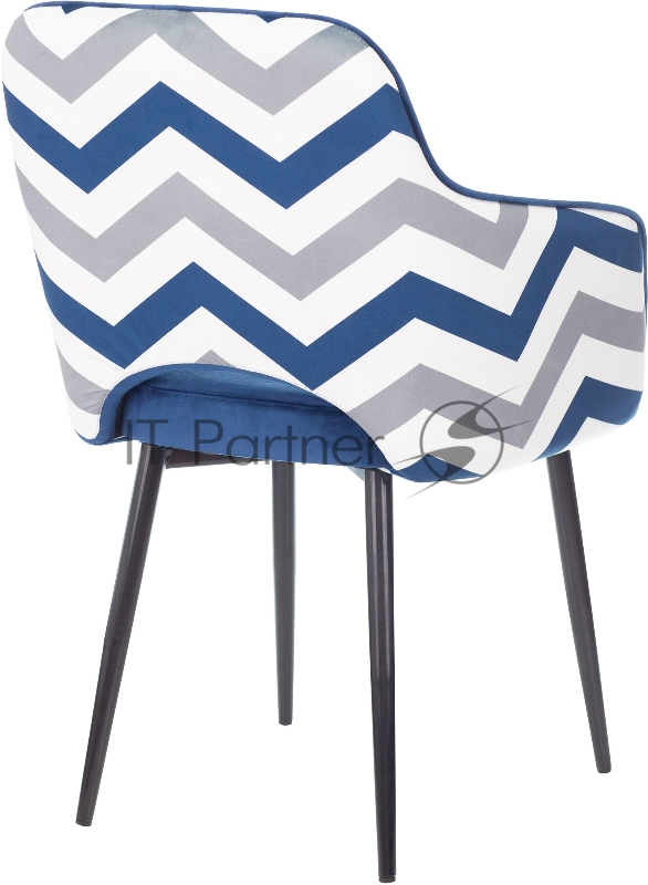 Кресло Бюрократ CH-380F сапфировый Italia 17 зигзаг на ножках металл