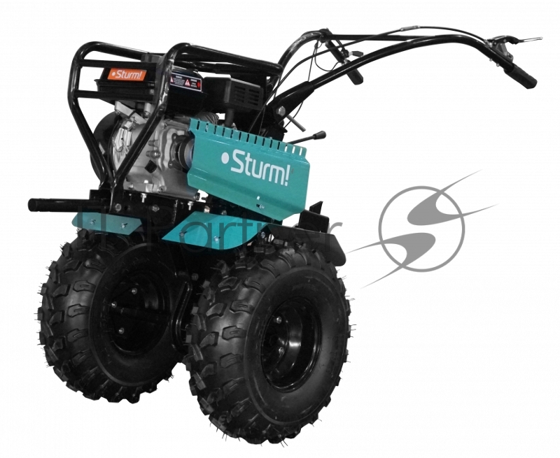Мотоблок бензиновый Sturm! 7 л.с, редуктор-чугун, скорости 3/1, колеса 19*7-8 GK847CI19