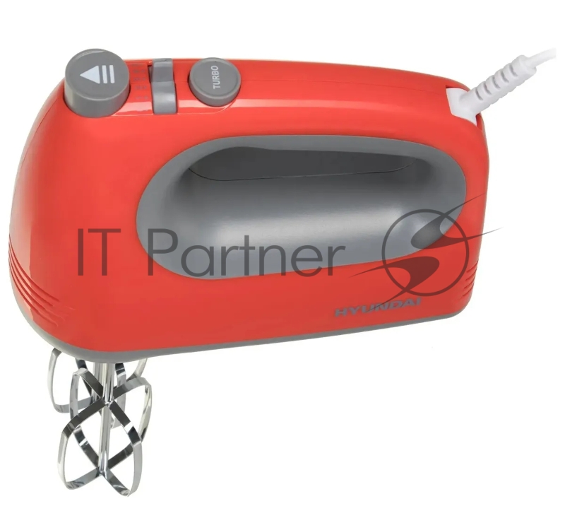 Миксер ручной Hyundai HYM-H4511 500Вт красный/серый