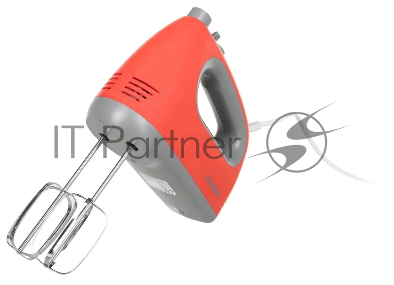 Миксер ручной Hyundai HYM-H4511 500Вт красный/серый