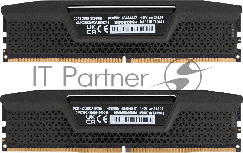 Память DDR5 2x16Gb 4800MHz Corsair CMK32GX5M2A4800C40 Vengeance RTL PC5-38400 CL40 DIMM 288-pin 1.25В single rank