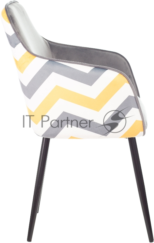 Кресло Бюрократ CH-380F серая жемчужина Italia 26 зигзаг на ножках металл