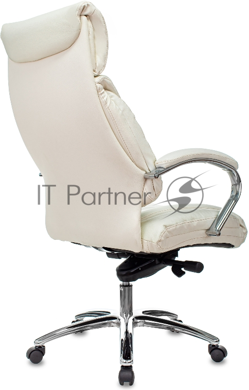 Кресло руководителя Бюрократ T-9904NSL слоновая кость кожа крестовина металл хром
