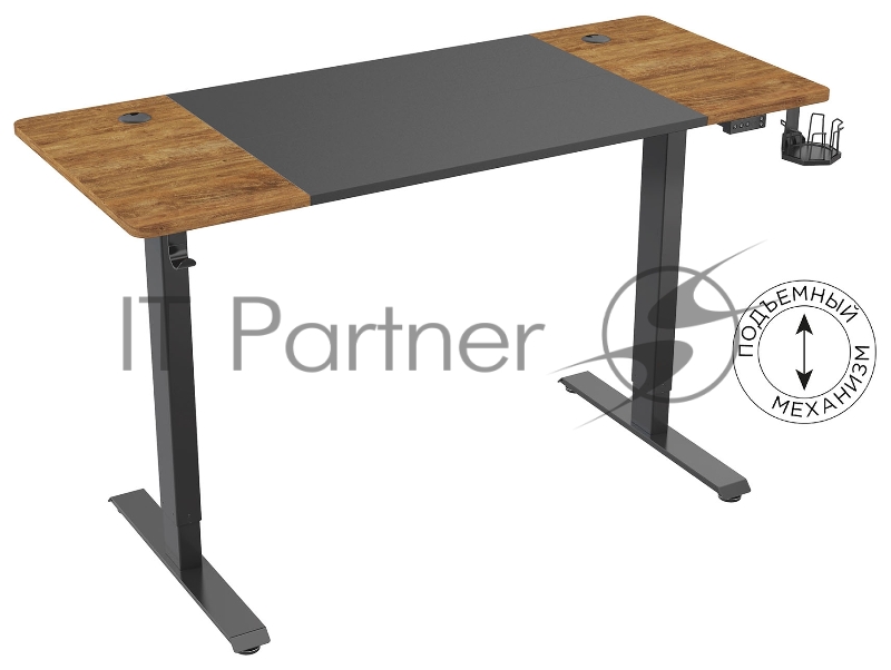 Стол Cactus CS-EDL-BAWD столешница МДФ черный дуб антик каркас черный