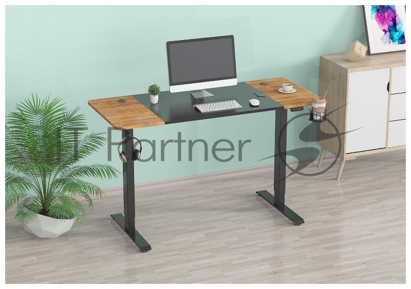 Стол Cactus CS-EDL-BAWD столешница МДФ черный дуб антик каркас черный