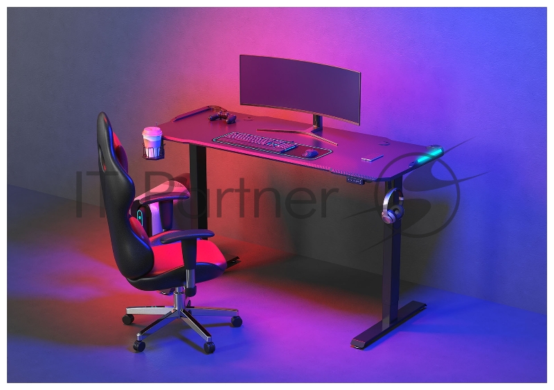 Стол Cactus CS-EDL-GBK столешница МДФ черный каркас черный