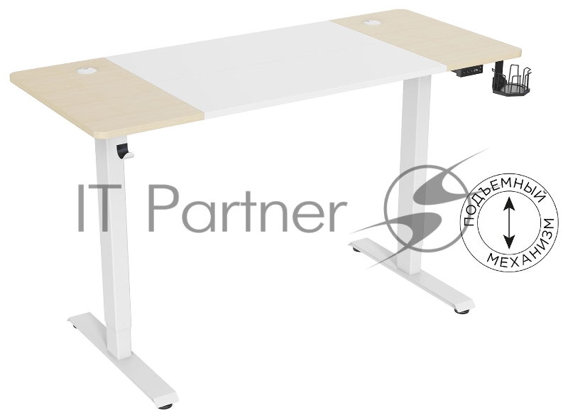 Стол Cactus CS-EDL-WWD столешница МДФ дуб молочный каркас белый