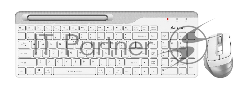 Клавиатура + мышь A4Tech Fstyler FB2535C клав:белый/серый мышь:белый/серый USB беспроводная Bluetooth/Радио slim