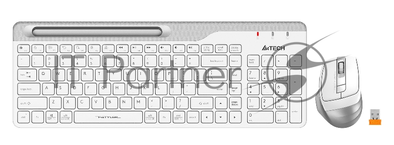 Клавиатура + мышь A4Tech Fstyler FB2535C клав:белый/серый мышь:белый/серый USB беспроводная Bluetooth/Радио slim
