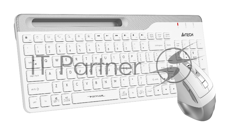 Клавиатура + мышь A4Tech Fstyler FB2535C клав:белый/серый мышь:белый/серый USB беспроводная Bluetooth/Радио slim