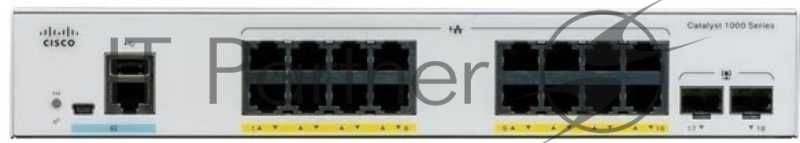 Коммутатор C1000-16T-E-2G-L Коммутатор Catalyst 1000 16port GE, Ext PS, 2x1G SFP