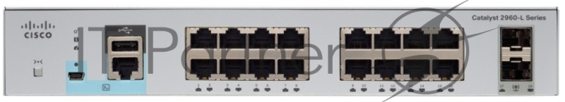 Коммутатор WS-C2960L-16TS-LL Коммутатор Catalyst 2960L 16 port GigE, 2 x 1G SFP, LAN Lite