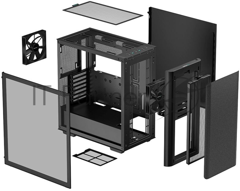 Корпус Deepcool CK500 черный без БП ATX 2x120mm 1x140mm 2xUSB3.0 audio bott PSU