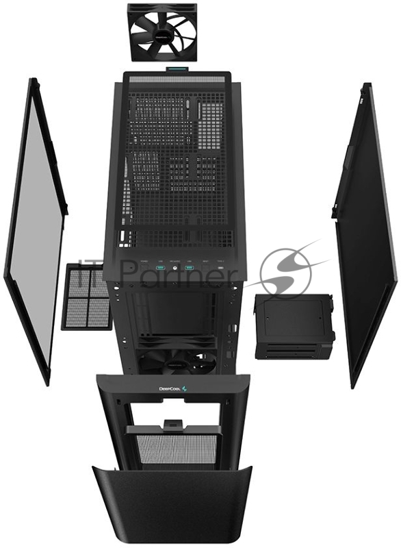 Корпус Deepcool CK500 черный без БП ATX 2x120mm 1x140mm 2xUSB3.0 audio bott PSU