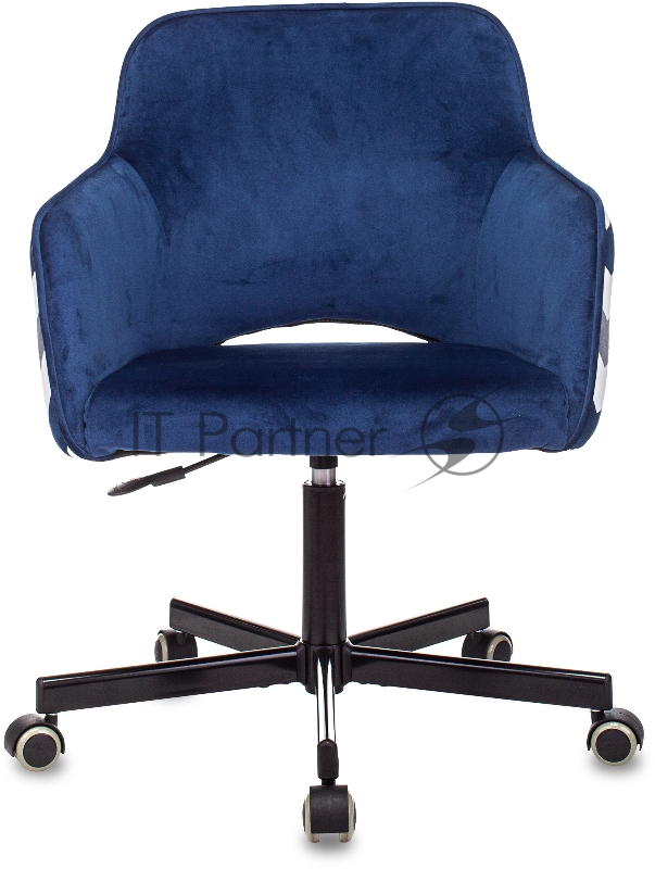 Кресло Бюрократ CH-380M сапфировый Italia 17 зигзаг крестовина металл