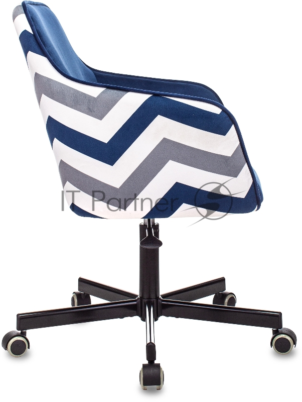 Кресло Бюрократ CH-380M сапфировый Italia 17 зигзаг крестовина металл